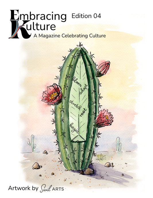 Illustrating the Embracing Kulture Magazine Cover: A Cactus and the Courage to Begin