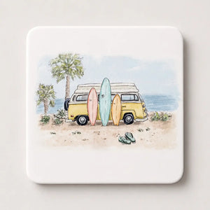 Endless Summer - Surf Van Dream Ceramic Coaster
