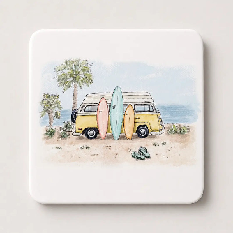 Endless Summer - Surf Van Dream Ceramic Coaster