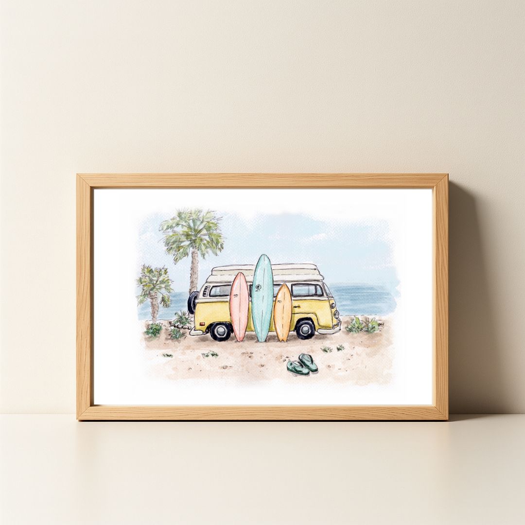 Endless Summer - Surf Van Dream - Original Painting