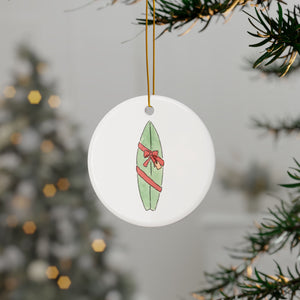 Surfboard Gift Ceramic Ornament