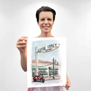 Vespa Dreams in Little Italy Art Print